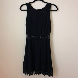 Black dress with lace